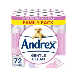 [2024 Special Deals + Free Shipping]Andrex Gentle Clean 72 Toilet Roll Pack (4-ply) Gentle and Soft on Your Family's Skin ?C Dermatologically Tested