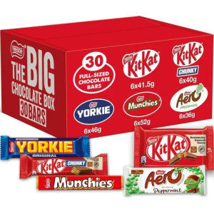 [2024 Christmas Sales + Free Shipping ]Nestl?? 30x Chocolate Bars The Big Variety Box (1.3Kg)