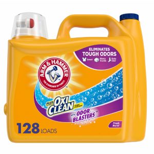 Arm & Hammer Plus OxiClean Odor Blasters Fresh Burst, 128 Loads Liquid Laundry Detergent, 201.6 Fl oz